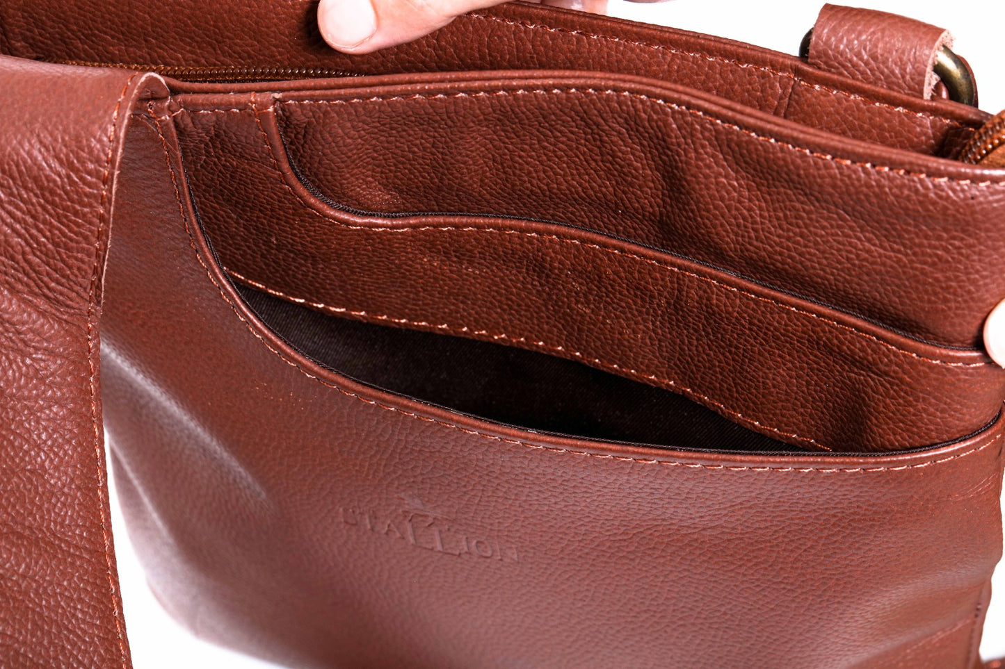 Buffalo Mild Grain Leather Cross Body bag