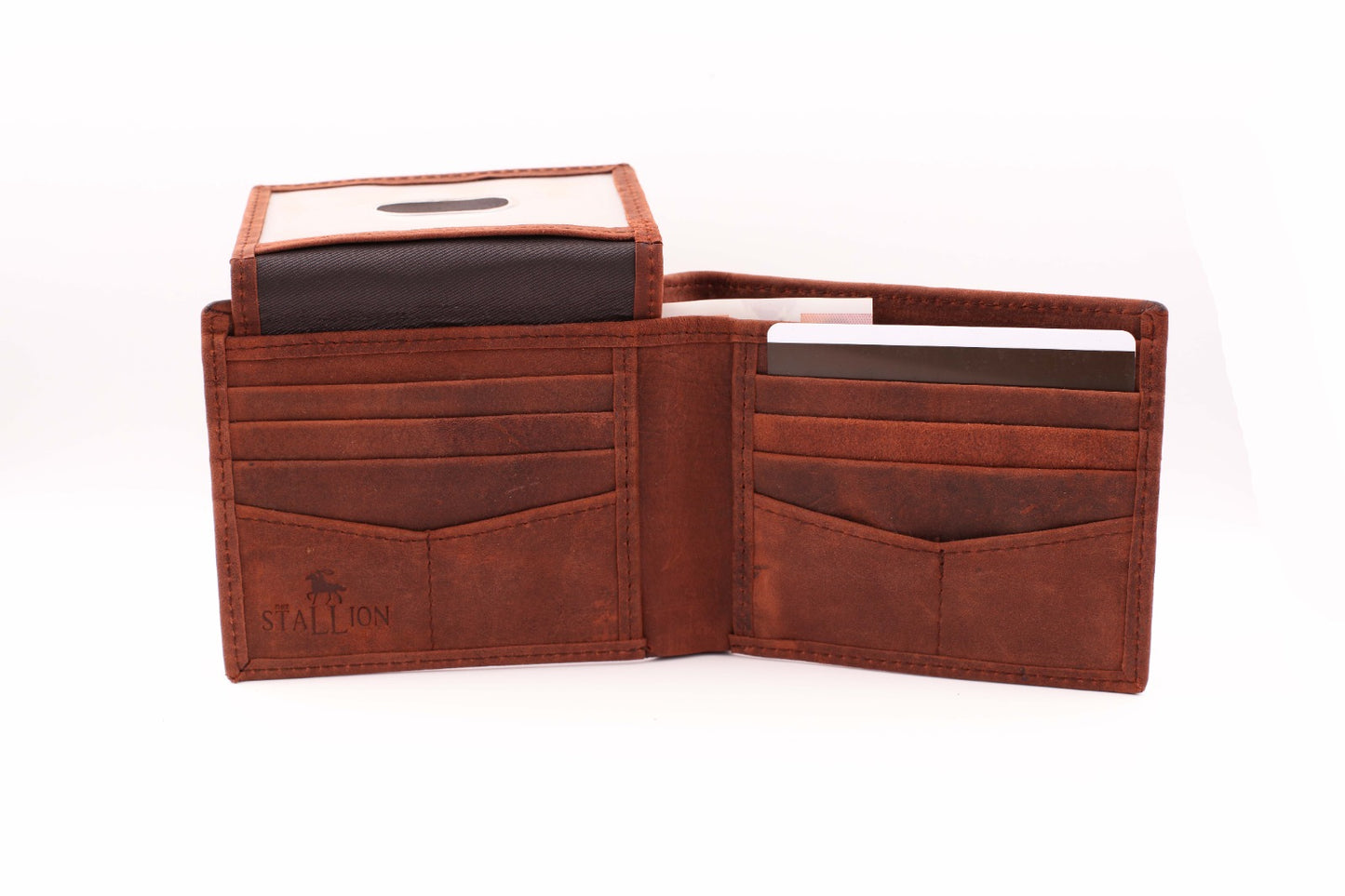 'Maverick' Crazy Horse Leather Wallet ( Three Crazy horse Shades )