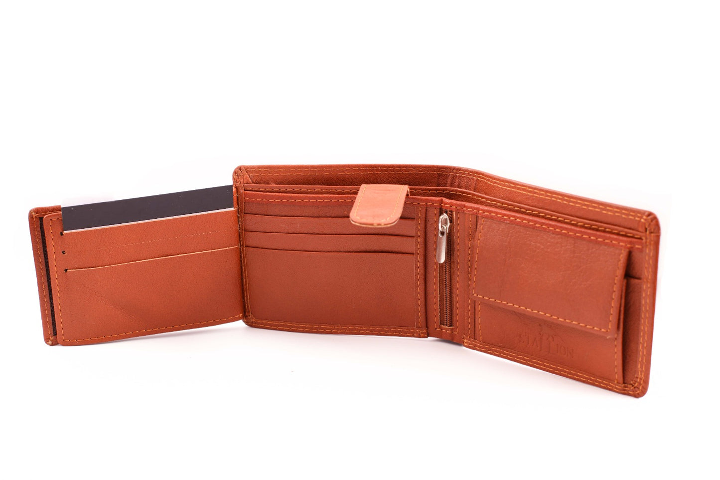 "Majestic Buckle Clasp Buffalo Wallet" Available in 3 Colors (Black, Tan Brown & Reddish brown)