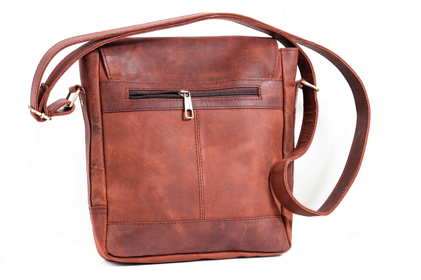 Buffalo Leather Messenger / Crossbody bag in Crazy horse