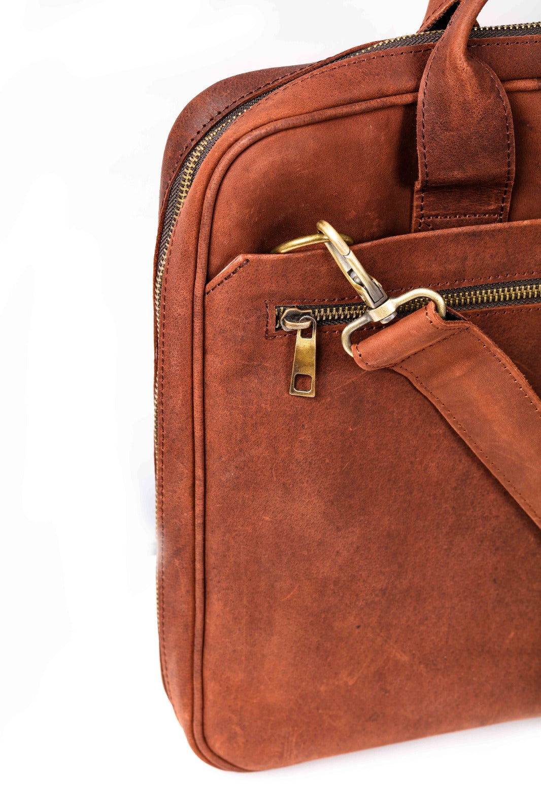 Thee Stallion Laptop Briefcase ( Dark Brown)