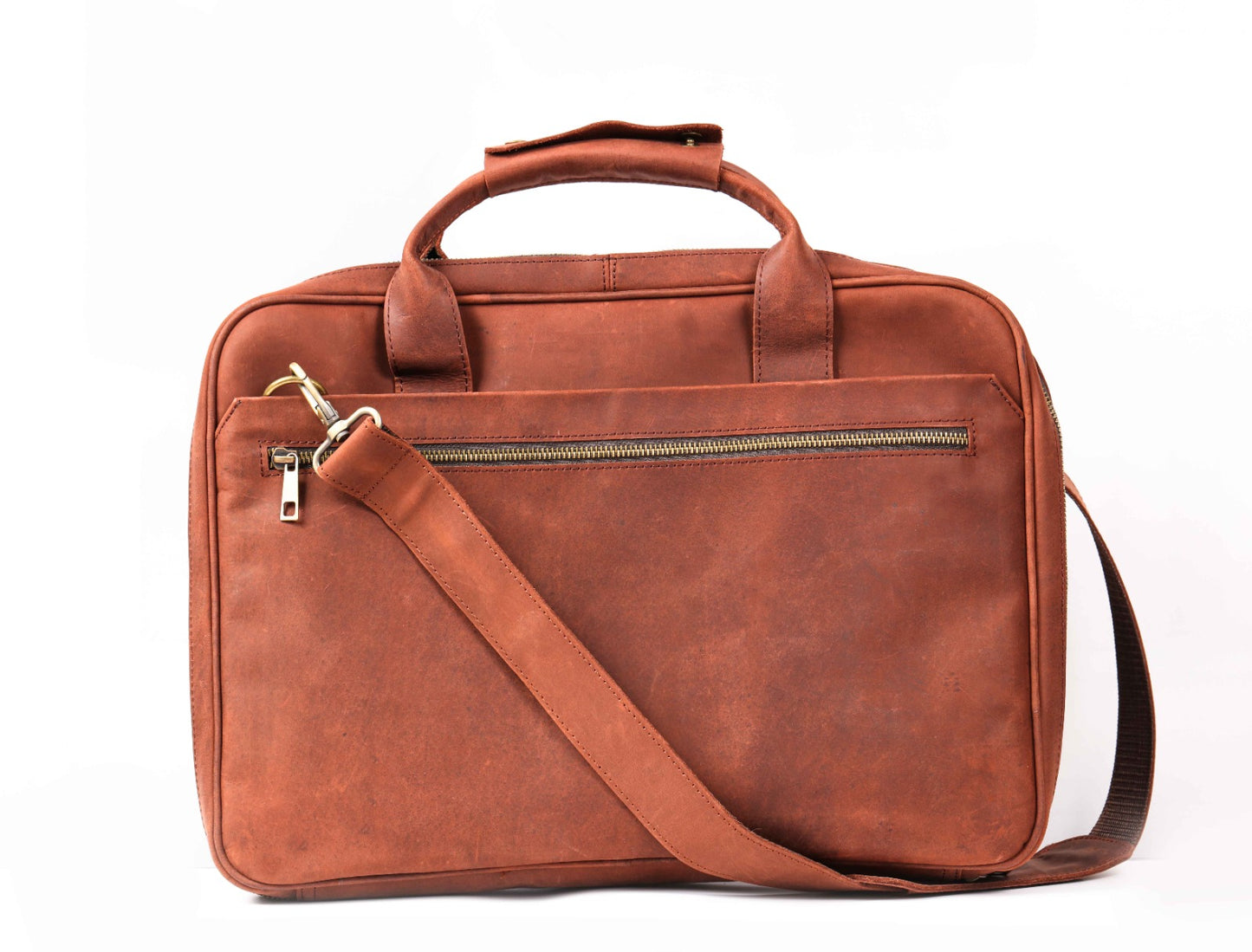 Thee Stallion Laptop Briefcase ( Dark Brown)
