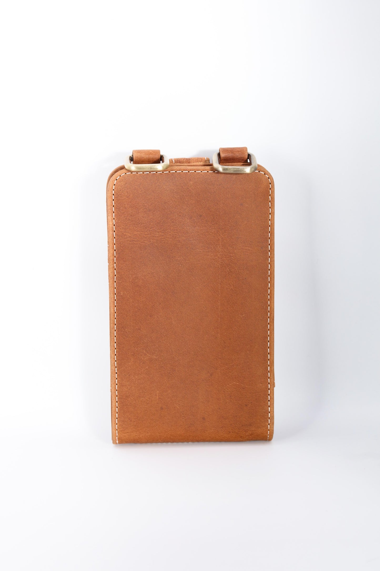 Vintage Buckle Crossbody Bag ( Tan Brown )