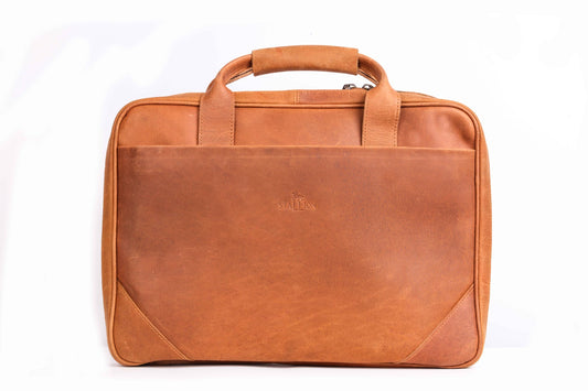 Thee Stallion Laptop Briefcase ( Tan Brown Shade)