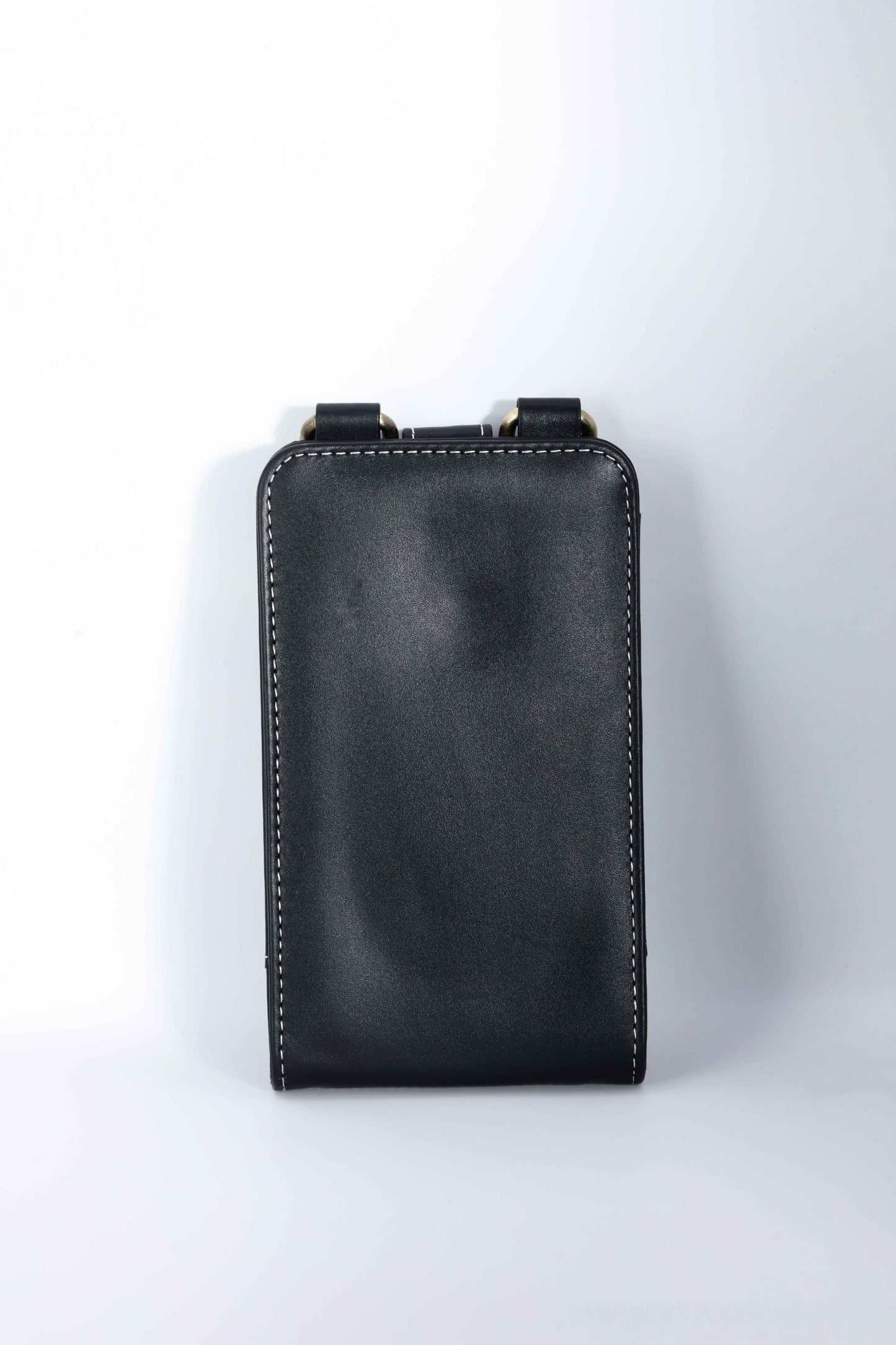 Vintage Buckle Crossbody Bag ( Black )